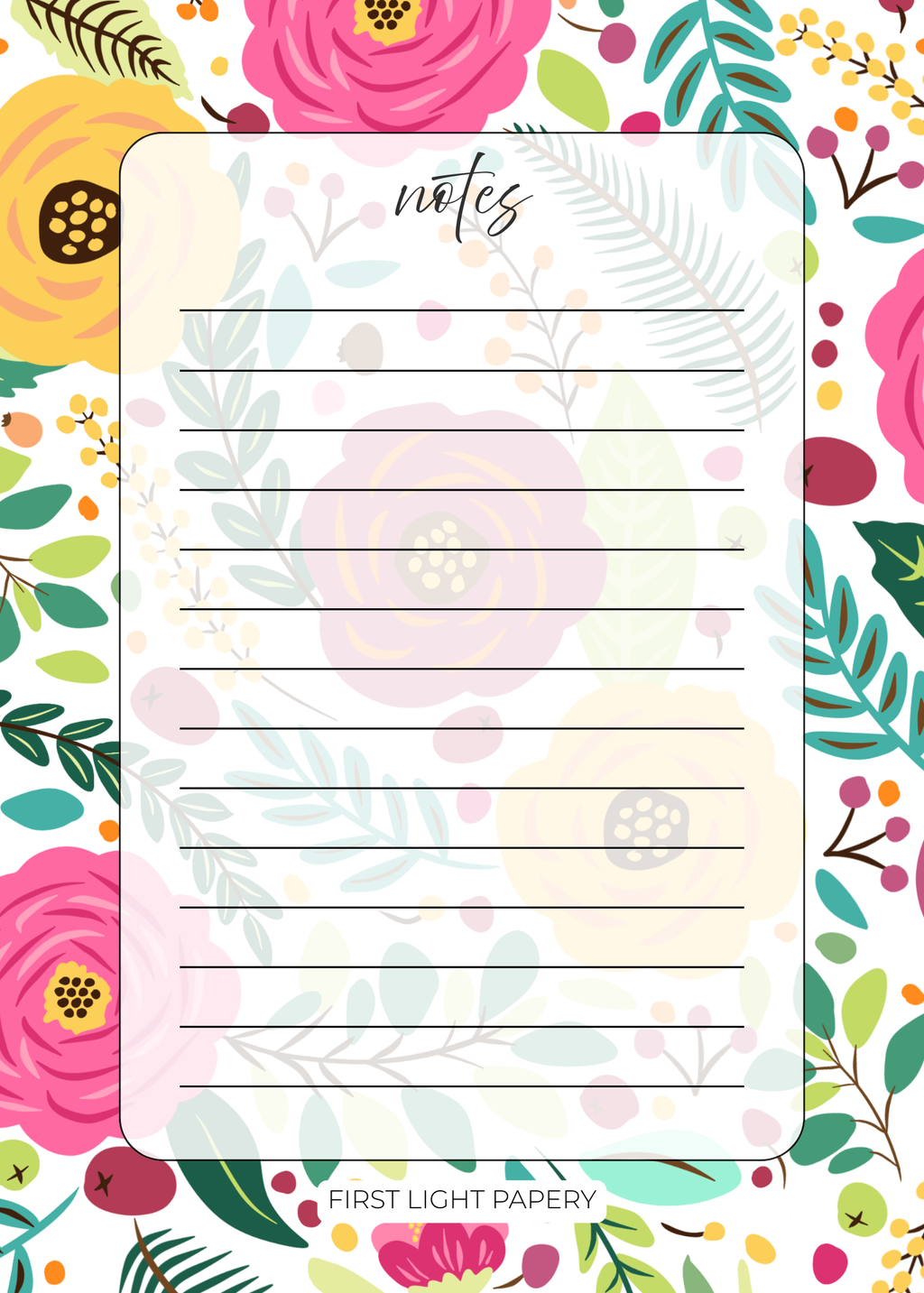 Garden Notes Notepad | 5x7