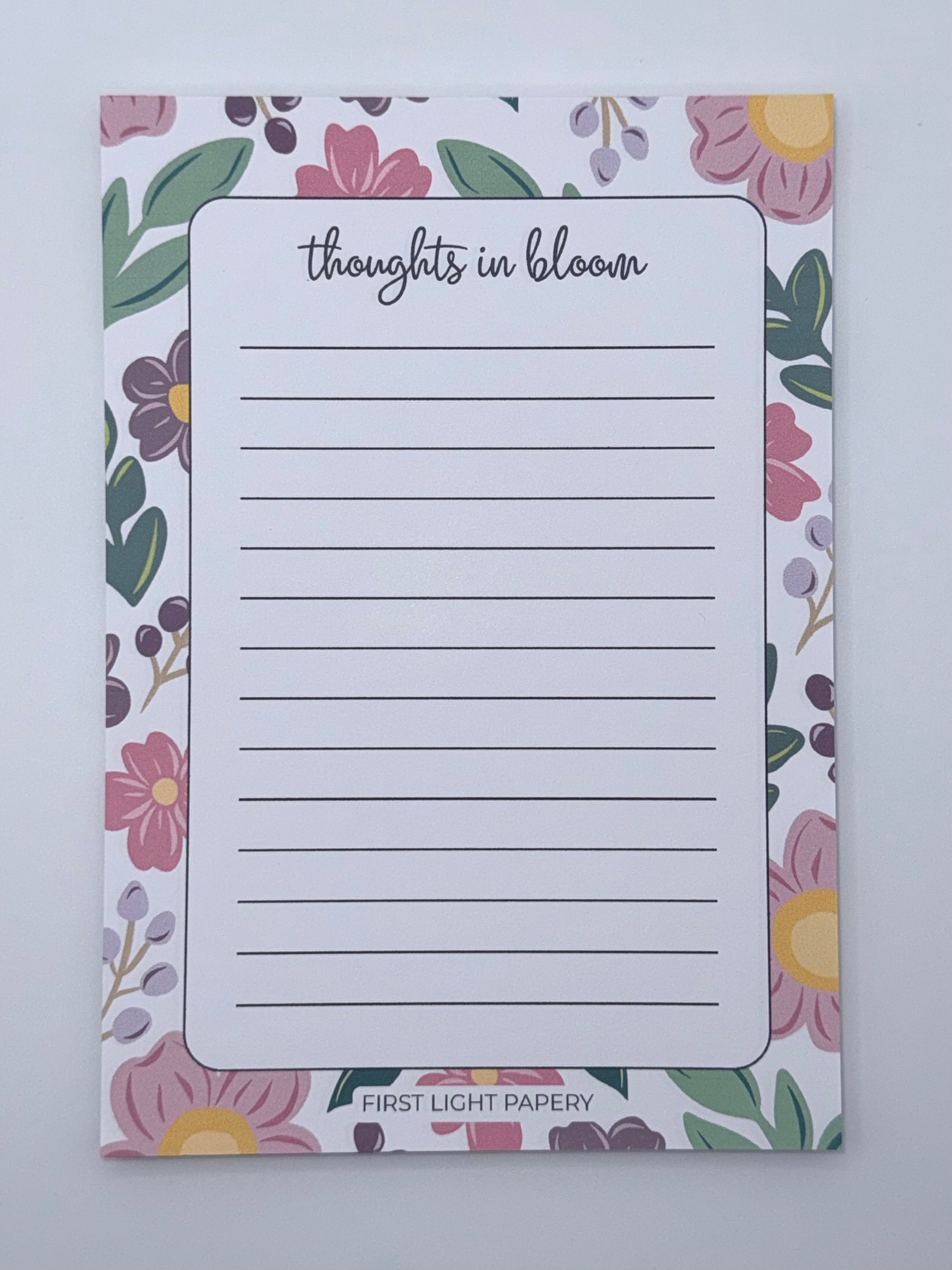 Thoughts in Bloom Notepad | 5x7